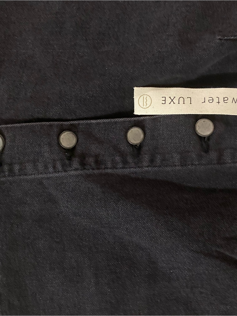saltwater LUXE Black Button-Front Denim Mini Skirt - Picture 6 of 8